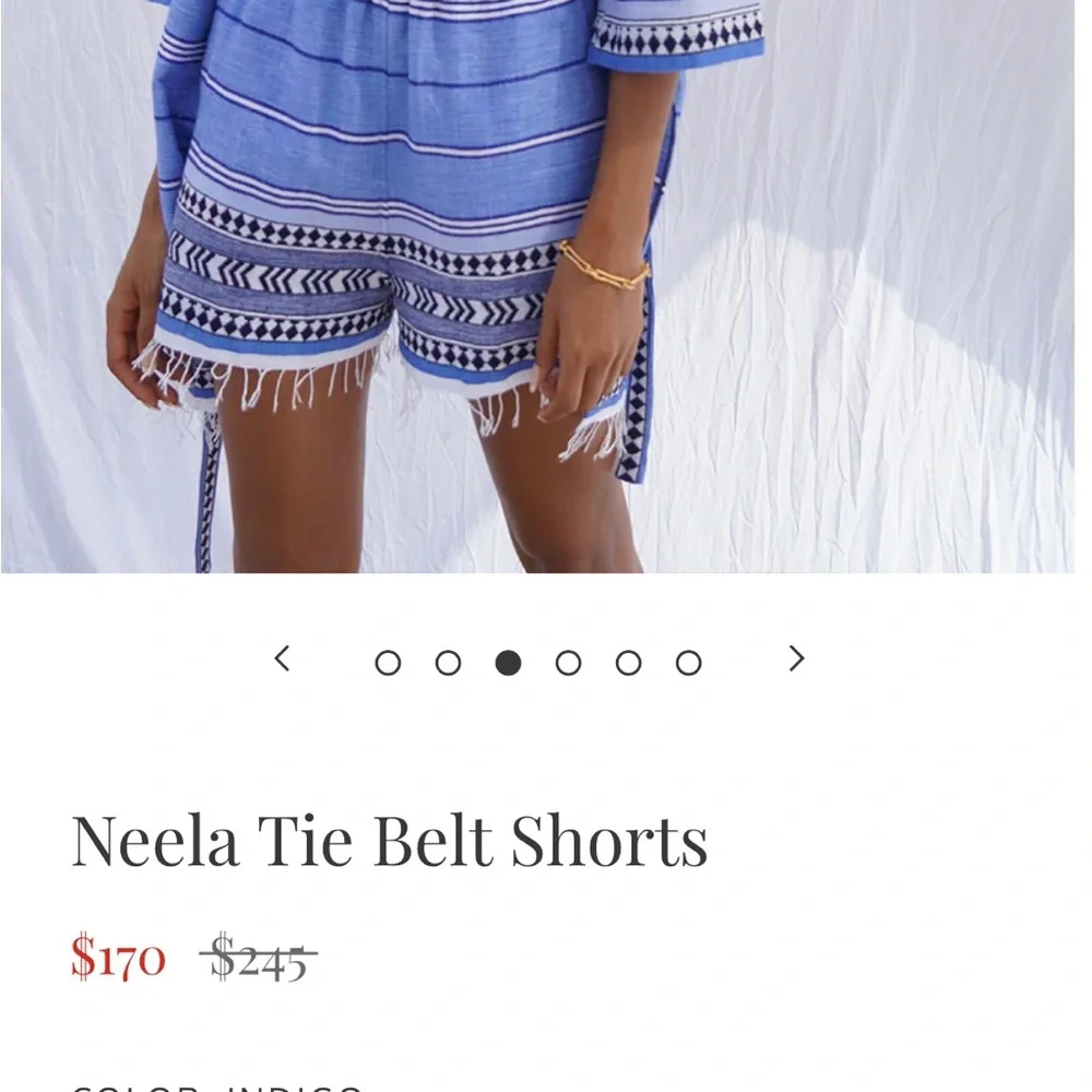 Super cute lemlem shorts, size xs (0-2/size 25), Neela tie belt shorts sold out - Picture 3 of 4